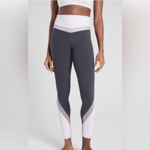 Athleta Powervita Elevation 7/8 Leggings Spring Night Purple Grey Size XS